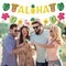 Hawaiian Aloha Party Decorations - Gold Glittery Aloha Banner for Hawaii Tropical Luau Themed Party Supplies